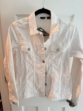 Women’s White Denim Trucker Jacket - Classic Jean Jacket